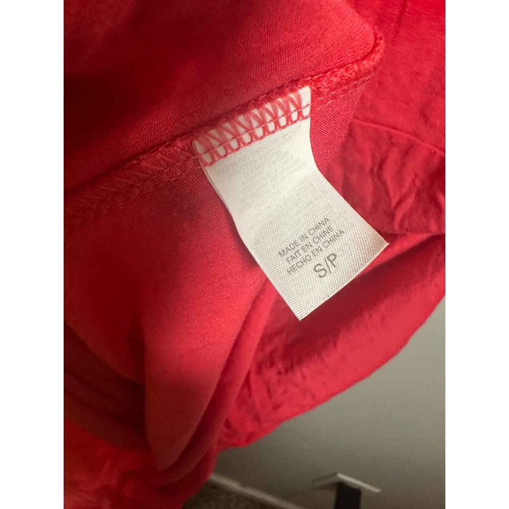 Victoria's Secret Red Ruched Bodycon Modal Cap Sleeve Dress Small S - Picture 4 of 5